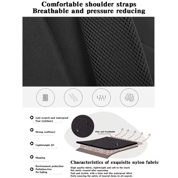 Sleek Black Anti-Theft Laptop Backpack with USB Port - Picture 4 of 13